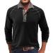 Autumn Men's Fashion Comfortable Casual Long Sleeve T-Shirt Base Black-b XXL