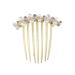 SG Store Flower Hair Comb Rhinestone Wedding Bridal Headpiece Decorative Hair Accessory for Women and Girls Hairstyles Bride Purple