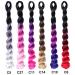 Ombre Braiding Hair Extensions - 50.8 cm 100g Synthetic Crochet Braids 8 Pieces in Black Brown Red Gray - Perfect for Full Fine Hair - Buy Online on GoSupps.com