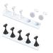 Justotry 2 set nail stand for press on nails display fake nails holder for painting nails practices beginner acrylic nail art kit accessories diy nail holder for fake nails (black+white) 1white+1black