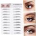 FOMIYES 4 Pcs 3d Eyebrow Stickers Beauty Kit Stickers Waterproof Hair Like Eyebrows 4d Cosmetic Stencil 1 count (Pack of 1) Blackx2pcs - Buy Online on GoSupps.com