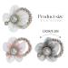 Brinie Pearl Flower Hair Ties - Pack of 3 Beige Hair Scrunchies for Women and Girls - Buy Online on GoSupps.com