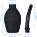 TopQuaFocus Enema Bulb 10oz Capacity Silicone Douche - 4.7 Tips for Vaginal and Anal Cleaning - Buy Online on GoSupps.com