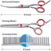 Elefirly Dog Care Scissors Set - 2-Pack Curved Safety Tip Scissors & Comb for Dogs & Cats Pet Grooming Essentials in Red - Buy Online on GoSupps.com