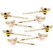 8Pcs Exquisite Alloy Crystal Bee Hairpin Side Clip Hair Accessories Honeybee Bobby Pins Wedding Party Bride Bridesmaid Hair Jewelry Accessories for Women Girls and Teen(2 Colors)