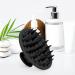 Meartchy Silicone Scalp Massager Shampoo Brush - Hair Growth, Dandruff Removal, Exfoliator, Soft Bristles - Black - Buy Online on GoSupps.com