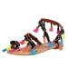 XTZYGLFD Women Summer Sandals Roman shoes Leisure Vintage toe ring Gladiator Sandals Elegant Sandalettes Space Flowers Summer Shoes Toe Dreams Comfortable Brown Shoes 8 UK