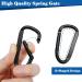 4 Pack Carabiner Hooks - Lightweight Aluminum D-Clip Set for Hammocks & Camping Accessories - Durable Black Carabiners - Buy Online on GoSupps.com