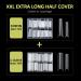 XXL Extra Long Nail Tips 2 Styles | C Curve Tapered Square & Straight | 220 PCS for Nail Salons & DIY Nail Art - Buy Online on GoSupps.com