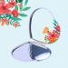 ULTNICE Compact Double Sided Heart Shape Makeup Mirror - Silver | Portable Pocket Mirror for Handbag and Purse - Buy Online on GoSupps.com