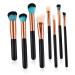 FRCOLOR Makeup Brush Kit 8pcs Wooden Handle Miss Beauty Tools Bamboo Foundation Brush