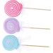 ABOOFAN 6 Pcs Simulation Lollipop Candies Candy Models Simulated Lollipop Prop Scene Decorative Props Party Lollipop Decorations Xmas Party Supplies Wood Cartoon Flowers Assorted Colorx2pcs 25.00X9.00X2.50CMx2pcs - Buy Online on GoSupps.com