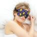 Colorful Tulip Pattern Sleep Mask - Adjustable Light-Blocking Eye Cover for Men Women & Kids - Buy Online on GoSupps.com