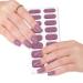 16 PCs gel nail polish stickers purple gel nail ticker Full wraps nail sticker Cured gel nail strips gel nail sticker for women girls decoration (BSG-0299-Lila)