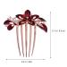 Crystal Bridal Wedding Hair Comb - Red Rhinestone Hair Accessory for Women | Elegant Bridal Hair Clip - Buy Online on GoSupps.com