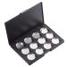 Allwon Empty Magnetic Eyeshadow Makeup Palette with 12pcs 26mm Round Metal Pans