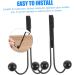 GLEAVI 2pcs Coat for Outdoor Home Hook Multi-Functional Double Punch- Door Hanging 14x9cm Black - Buy Online on GoSupps.com