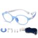 Duco blue light blocking glasses for children anti-glare gaming computer glasses glasses frame for boys and girls old 5-10 k026 blue white