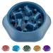 Slow Feeder Dog Bowls Slow Feeding Dog Bowl Small Medium Breed Dog Food Bowls Slow Feed Dog Bowl Slow Eating Dog Slow Feeder Bowl Puppy Dog Puzzle Slow Feeder Eater Bowl Lick Mat Treat Mat for Dogs M.Blue