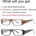 Buy 2 Pairs Rectangular Bifocal Reading Glasses for Women Designer Laser Flower Frame with Spring Hinge | Black & Brown 2.0x - Buy Online on GoSupps.com
