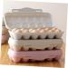 OFFSCH 2pcs Anti-Collision Damage Chicken Container with Lid Refrigerator Egg Organizer Egg Bins re-usable Grey 30X11X6.5CM - Buy Online on GoSupps.com