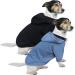 Hualisiji dogs hoodie dog sweater small dogs chihuahua sweater warm and light with a soft texture easy to wear and light colors (s black+haze blue) S 2PCs black+haze blue
