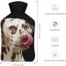 Dalmatian Dog Hot Water Bottle with Plush Cover | Hand Warmer for Adults & Kids | 26.5x15.3cm | Cozy & Cute Gift - Buy Online on GoSupps.com