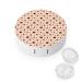 Hedgehog And Mushroom Nut Round Case For Contact Lens Kit Storage Box with Mirror Printed