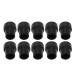 Crutch Tip 19mm Inner Diameter Walking Cane Tip Heavy Duty Slip Resistance 10pcs for Daily Life (Black)