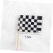 Cabilock 48pcs Checkered Flag Stick Black and White Fruit Decor Racing Flag Ice Cream Decor Flag Pole Topper Chequered Flag Car Trim Paper Cups Checkered Flag Toppers Bamboo Cake Lattice Black 48pcs - Buy Online on GoSupps.com