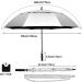 Prospo 68 Golf Umbrella | UV Protection, Extra Large, Auto Open, Windproof - Silver/Black - Buy Online on GoSupps.com