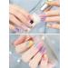EBANKU Semi Cured Gel Nail Strips 20 Stickers Colorful Rainbow Gel Nail Polish Stickers Wraps Adhesive Gel Nail Stickers with Nail File Stick and Sealing Strip (UV/LED Lamp Required) - Buy Online on GoSupps.com