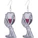 Feylie Halloween Wood Earrings - Vintage Skull & Spider Dangling Statement Jewelry for Girls - Buy Online on GoSupps.com