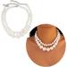 Oralgos Pearl Chain Set - Elegant Party Jewelry | 2 Stunning Necklaces | Fashionable ABS Pearls - Buy Online on GoSupps.com