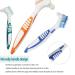Hatisan 8Pcs Denture Cleaning Brush Set - Premium Hygiene Denture Cleaner with Multi-Layered Bristles & Ergonomic Rubber Handle (4 Colors) - Buy Online on GoSupps.com