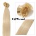 SEGO 50cm Extensions Real Hair Bondings Keratin U-Tip Remy Human Hair Hair Extension 50 Strands Platinum Blonde#60 20"-50g