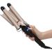 3 Barrel Curling Iron Wand - Hair Waver Curler Styling Tool | Gold 110-240V with LCD Display | Suitable for All Hair Types - Buy Online on GoSupps.com