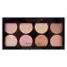 Makeup Revolution Ultra Blush Contour Palette  Blush & Highlight  8 Pigment-Rich Shades  Vegan & Cruelty-Free  Golden Sugar  0.23 Oz