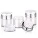 UMETASS 3-pcs 1oz Airless Pump Jar, Refillable Cream Jar Vacuum Bottle Travel Size Empty Container for Cream and Lotion 30ml/1.0oz