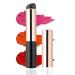 UULANFA Silicone Lip Brush with Cover Concealer Lip Oil Brush Portable Mini Makeup Bleanding Brush Angled Round Tip Makeup Applicator Dustproof Silicone Brush Tool for Lip Balm Lipstick (Black)