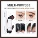 Dual-Color Eyebrow Stamp Stencil Kit | 10 Reusable Stencils Waterproof Powder - Natural & Dark Brown - Buy Online on GoSupps.com