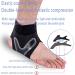 REHABA Adjustable Ankle Brace for Sprained Ankles - 1 Pair Compression Straps - Professional Volleyball Support - Men & Women (Large, Black) - Buy Online on GoSupps.com