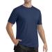 Magcomsen Men's Summer UV Shirt Shirt Shirt Outdoor Quick Dry Functional Hirts Upf 50+ Fitness Training Singing Single Casual Frezeit T-Shirt Jogging Hiking Sports Hirts Dark Blue L