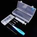 Airgoesin Upgraded Tonsil Stone Remover Tool or Earwax Removal Blue 4 Tips Tonsillolith Pick Case + 1 Irrigator Fresh Breath Oral Rinse Tool Set With Sprayer 2