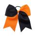 eexuujkl Large Hair Tie Bow Knot Thick Elastic Color Matchig Tail Preppy Style Ponytail Holder Seamless Scrunchies Accessories Orange+Black