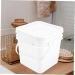 Baluue Sealed Bucket Empty Paint Cans Grain Dispenser Oil Paint Cans Laundry Dispenser Plastic White 26X24CM White - Buy Online on GoSupps.com