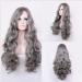 BGHJUE African Wig Silver Grey Long Roll Hair Synthetic Lace Front Wigs For Black Women Soft Hair Heat Resistant Hair