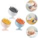 Combined 3 Silicone Shampoo Brushes for Scalp Massage - Hair Peeling & Care | International Shipping - Buy Online on GoSupps.com