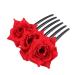 MAGICLULU 1pc Rose Hair Comb Rose Flower Comb Floral Comb Floral Hair Comb Rose Hair Accessories