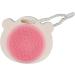 Face Scrubber Manual Silicone Facial Cleansing Brush for Daily Use (White Handle with Pink Silicone) - Buy Online on GoSupps.com